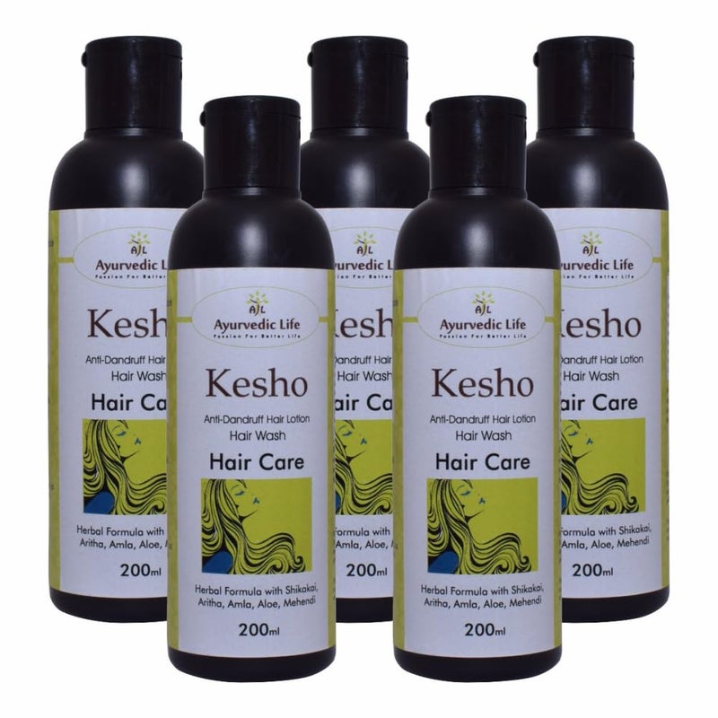 AL Ayurvedic Life Kesho Vedic Hair Wash 200ml Pack of 5 - Image 1