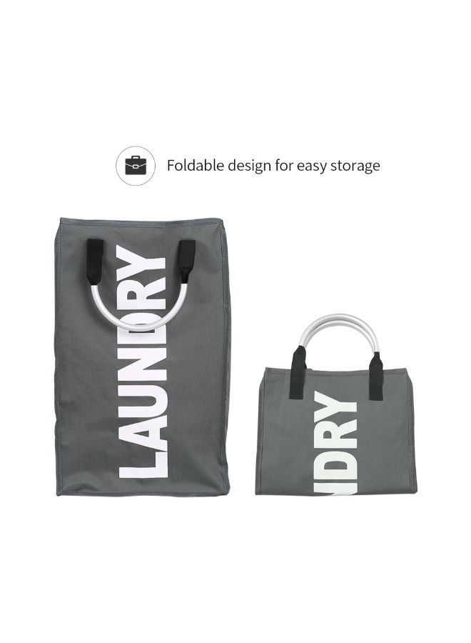 NIBEMINENT Foldable Laundry Bag Deep Grey - Image 3