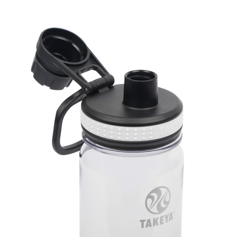 Takeya Tritan Sport Water Bottle with Spout Lid - BPA-Free & Dishwasher-Safe Water Bottle - Reusable Bottle with Lid Handle - Simple Leak-Proof Water Bottle - 24 oz, Clear - Image 3