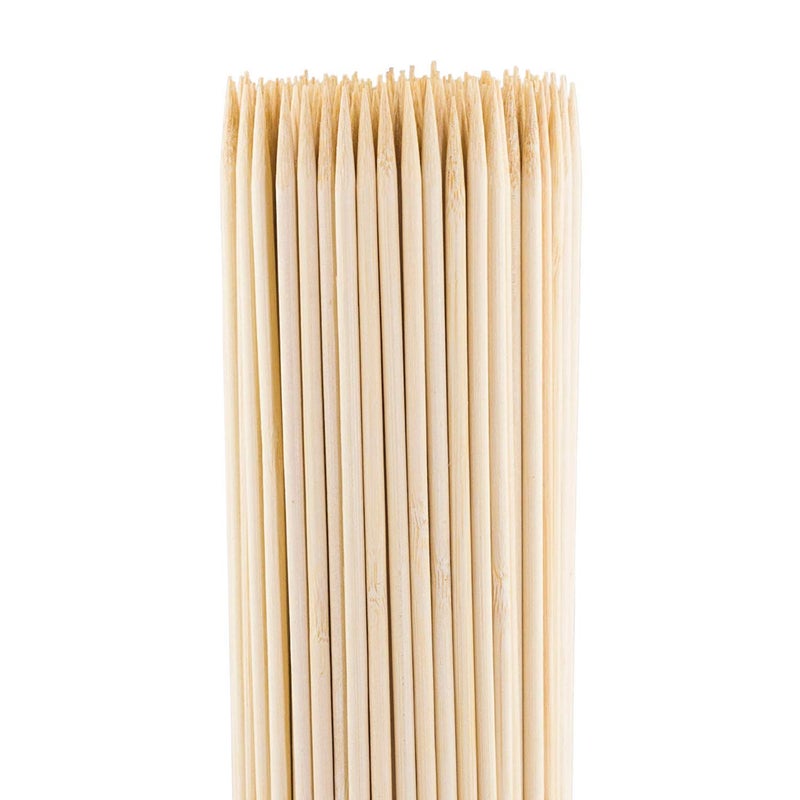 Inditradition Natural Bamboo Skewer Sticks for BBQ, Tandoor, Grill, Spiral Potato, Paneer Tikka, Chicken Tikka - Pack of 100 (6" Long x 2.5mm Thick) - Image 3