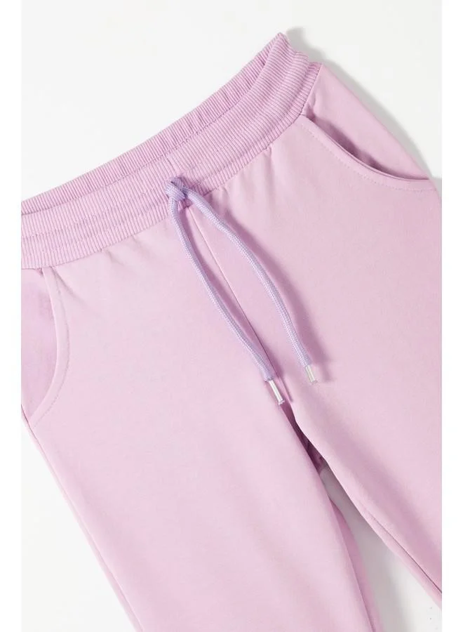 جون June Kids Pocket Flap Detailed 2-Pack Sweatshirt & Sweatpant Set Lilac