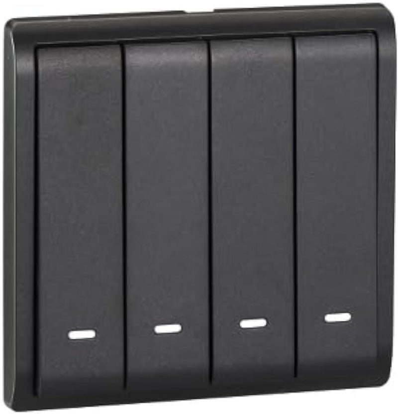 Schneider Electric Pieno 4 Gang Switch - Matte Black - Image 2