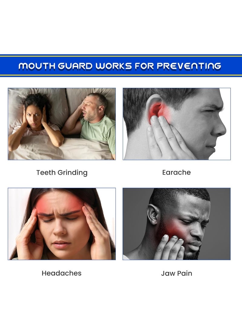 Mouth Guard for Grinding Teeth at Night, Sport Athletic, Whitening Tray, 2 Sizes, Pack of 8 with Travel Case, Teeth Grinding Mouth Guard for Sleep, Night Guard For Teeth Grinding and Clenching ﻿ - Image 4