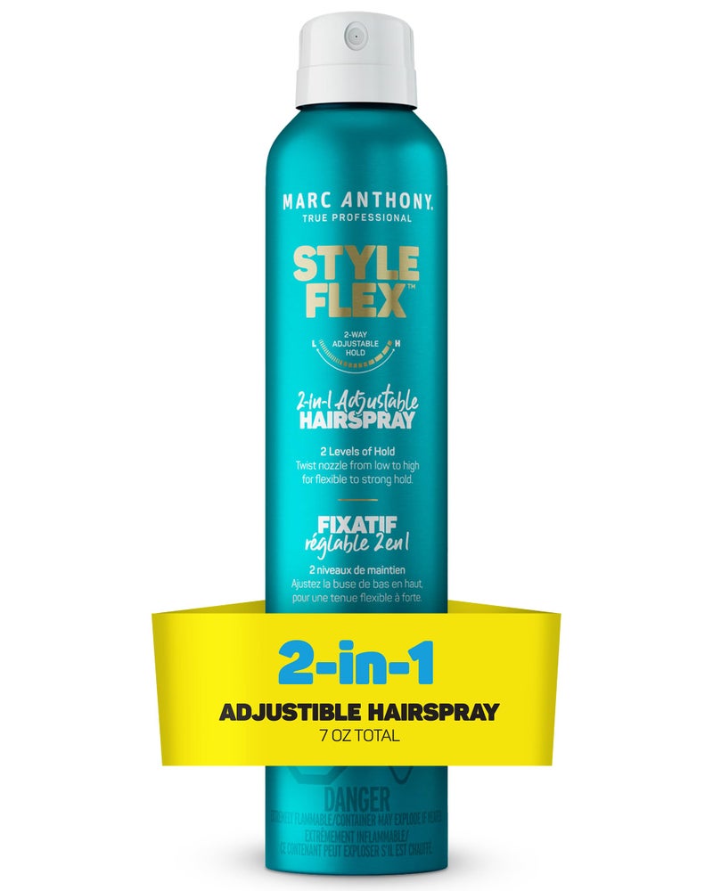 Marc Anthony Flexible to Extra Strong Hold Hair Spray, Style Flex 2-in-1 Adjustable Hairspray for Women & Men - Finishing & Styling Spray for Controlled & Well-Groomed Look - Flake-Free, 9.5 oz - Image 1