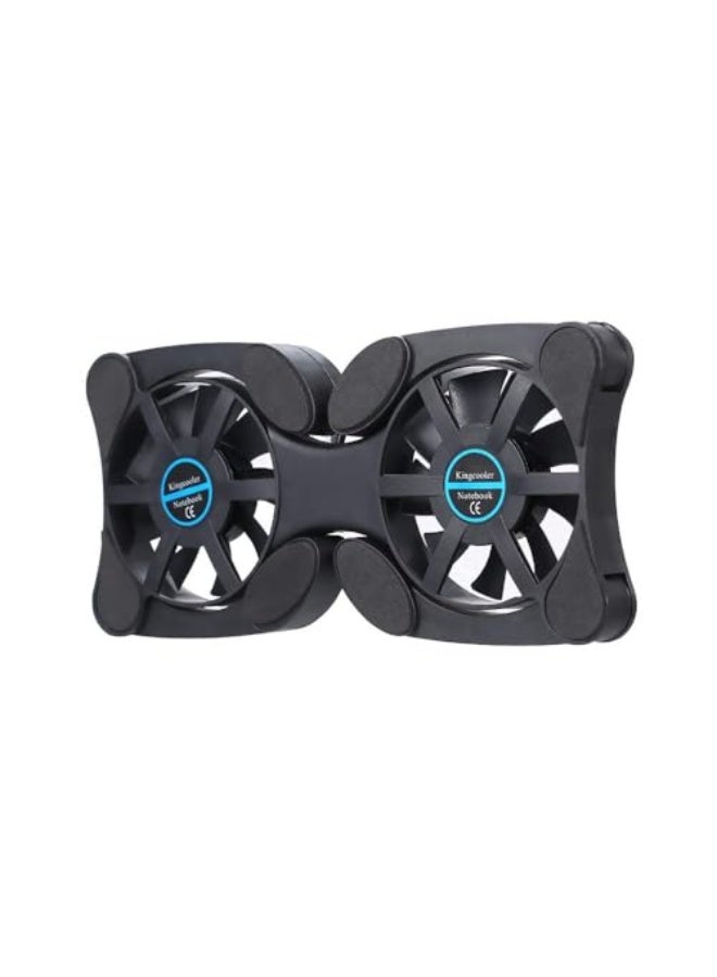 Laptop Cooling Pad with Adjustable Foldable Arms, USB Powered Dual Fan Cooler Stand, Portable Lightweight Laptop Cooling Fan with Quiet Operation, for 7-15 inch Laptops - Image 1