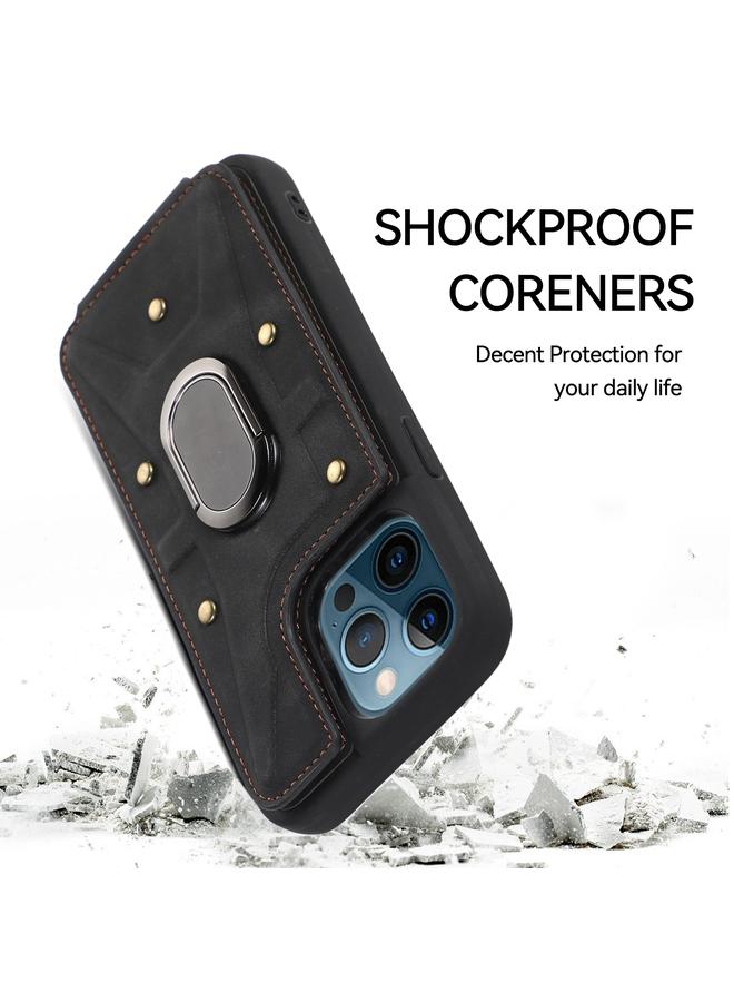 Zaboon Case For iPhone 11 Pro Max Armor Ring Wallet Back Cover Phone Case - Image 2