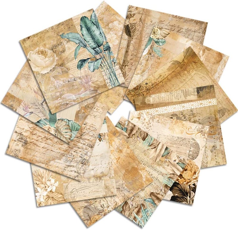 GOMTYEA Scrapbook Paper 12x12 inch - Vintage Botanical Floral Double Sided Pattern Designer Decoupage Craft Paper Pads for Gift Wrapping Card Making Photo Collage Album Wedding Home - Image 5
