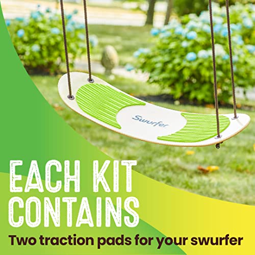 Swurfer SwurfGrip Traction Pads for Wooden Surf Swing – Comfortable Foam Grip Board Accessories, Heavy Duty Material, Green - Image 4