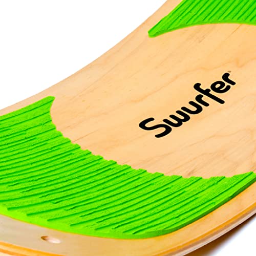 Swurfer SwurfGrip Traction Pads for Wooden Surf Swing – Comfortable Foam Grip Board Accessories, Heavy Duty Material, Green - Image 1