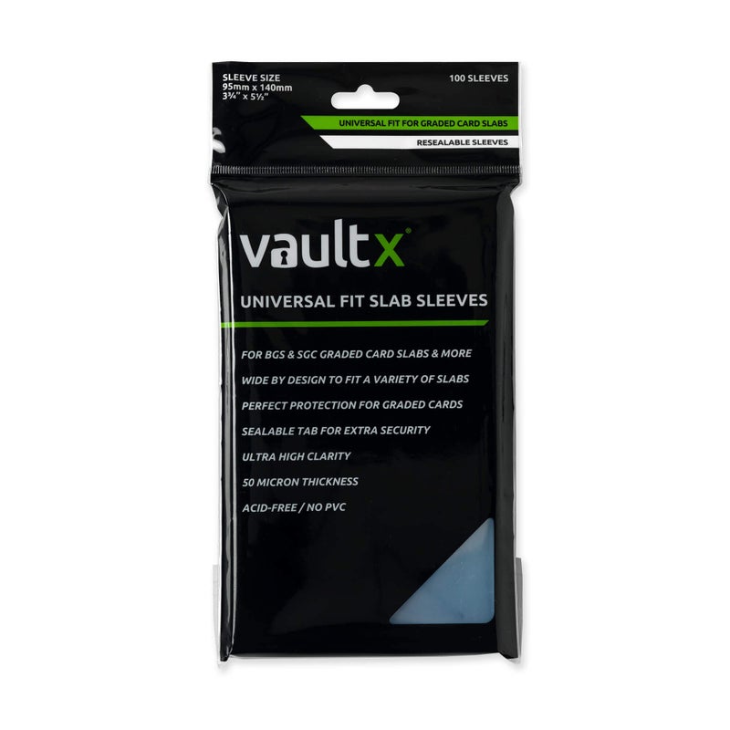 Vault X Graded Trading Card Slab Sleeves Bags for Universal Fit for BGS SGC ACE Cases and More Collectible TCG Games 100 Pack - Image 2