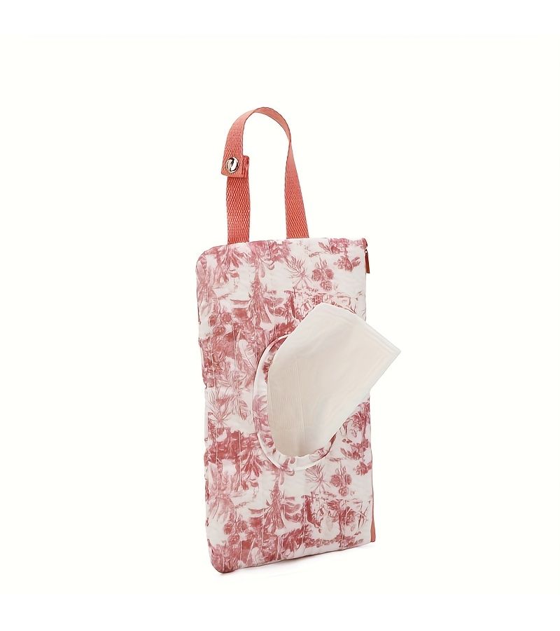 Classic Powder Large Capacity Diaper Wipes Bag Lightweight Stroller Hanging Easy Wash - Image 4