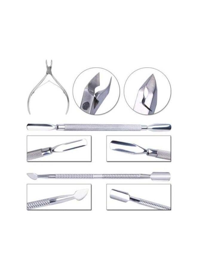 BLOOMING TIME 3pcs/set Stainless Steel Nail Tool Kits Scissor Nipper Cuticle Tool - Image 2