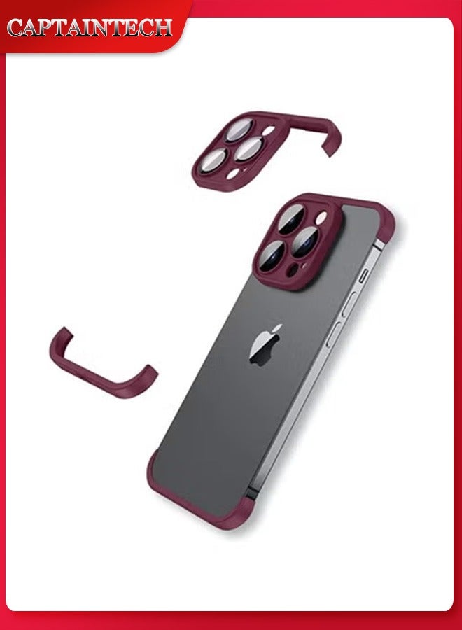 Captaintech Case fro iphone 15 pro max with camera lens protector Slim Soft TPU Shockproof Phone Cover