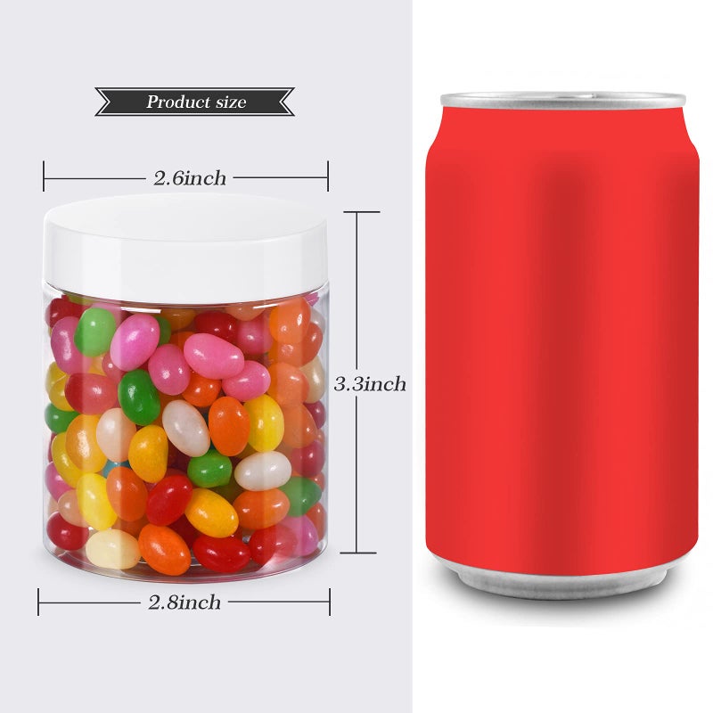 TANGLONG Plastic Jars with Lids  8 oz Plastic Containers with Lids  Jars with Lids Ideal for Cake Jars Body Butter and Food Storage  Pack of 30 - Image 2