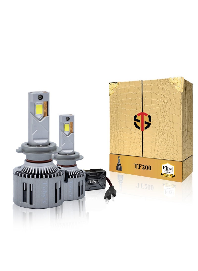 توبيز مصباح أمامي LED للسيارة من توبي TF200 H7، قطعتان، أصلي، 200 واط/القطعة، قوة 20000 لومن/القطعة، بدرجة حرارة لون 6500 كلفن - Image 1