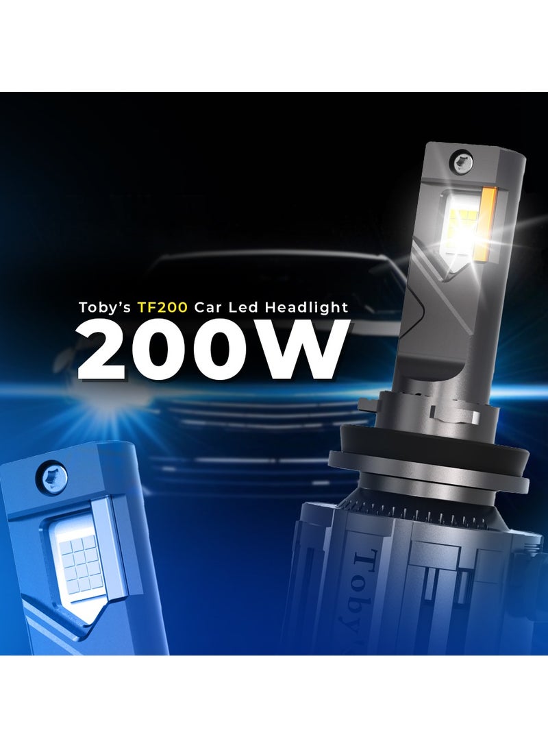 توبيز مصباح أمامي LED للسيارة من توبي TF200 H7، قطعتان، أصلي، 200 واط/القطعة، قوة 20000 لومن/القطعة، بدرجة حرارة لون 6500 كلفن - Image 3