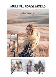 Generic Bluetooth Selfie Stick RGB Magnetic Light Integrated Aluminum Tripod Mobile Phone Selfie Stick  - Image 4