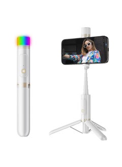 Generic Bluetooth Selfie Stick RGB Magnetic Light Integrated Aluminum Tripod Mobile Phone Selfie Stick  - Image 1