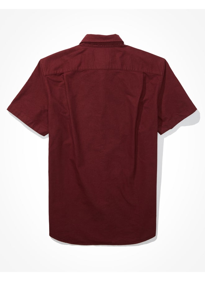 American Eagle - AE Classic Fit Oxford Short-Sleeve Button-Up Shirt - Image 1
