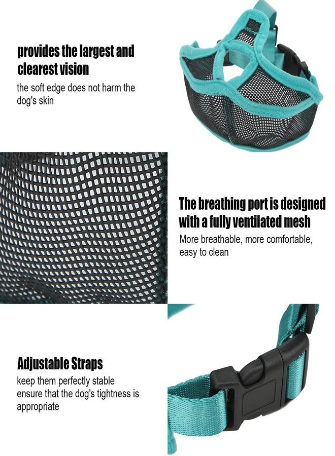 plplaaoo Short Snout Dog Muzzle Mesh Adjustable Breathable Anti Biting Bulldog Short Snout Muzzle for Dogs, Unique Design, Reassuring Buckle, Fully Ventilated Mesh, Adjustable Straps, (S) - Image 4