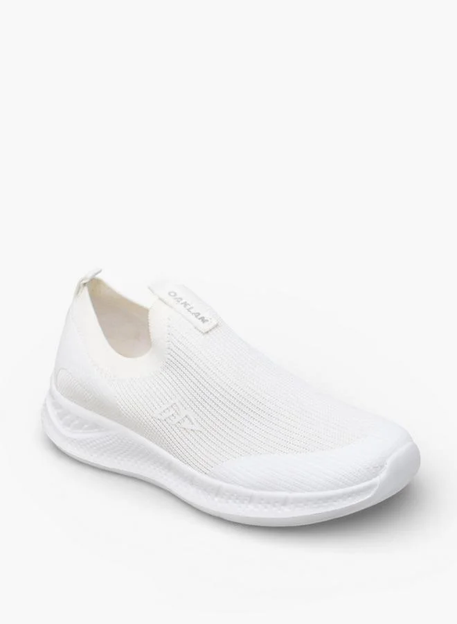 Oaklan by Shoexpress WHITE Logo Print Slip-On Sports Shoes for Women | Best Price UAE