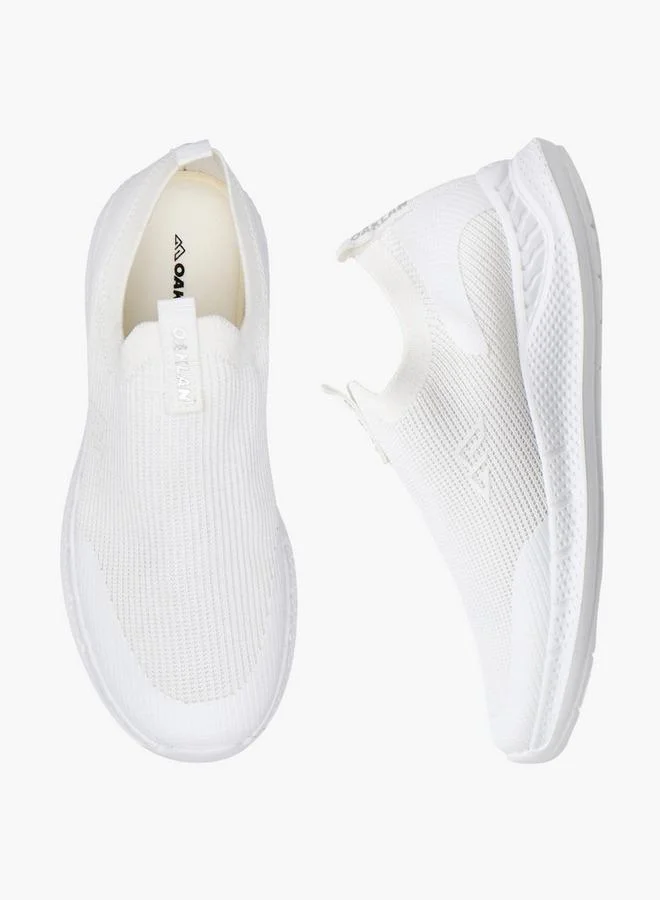 Logo Print Slip-On Sports Shoes