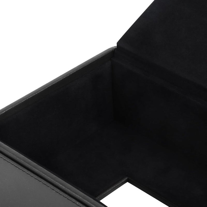 V-CUBE DESIGNS Premium Vegan Leather Tissue Box Holder | Paper Napkin Holder | Sturdy Tissue Case/Cover/Dispenser/Organizer for Home/Bathroom/Office/Table/Desk/Car | Black - Image 5