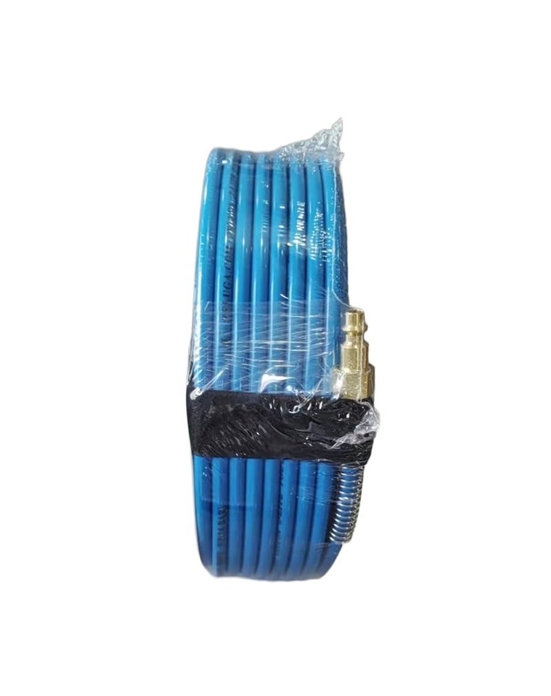 Zeluga 21-314 Polyurethane Non-Transparent Air Hose 1/4in. x 100ft with Fittings, Extremely Light Weight, Blue - Image 3