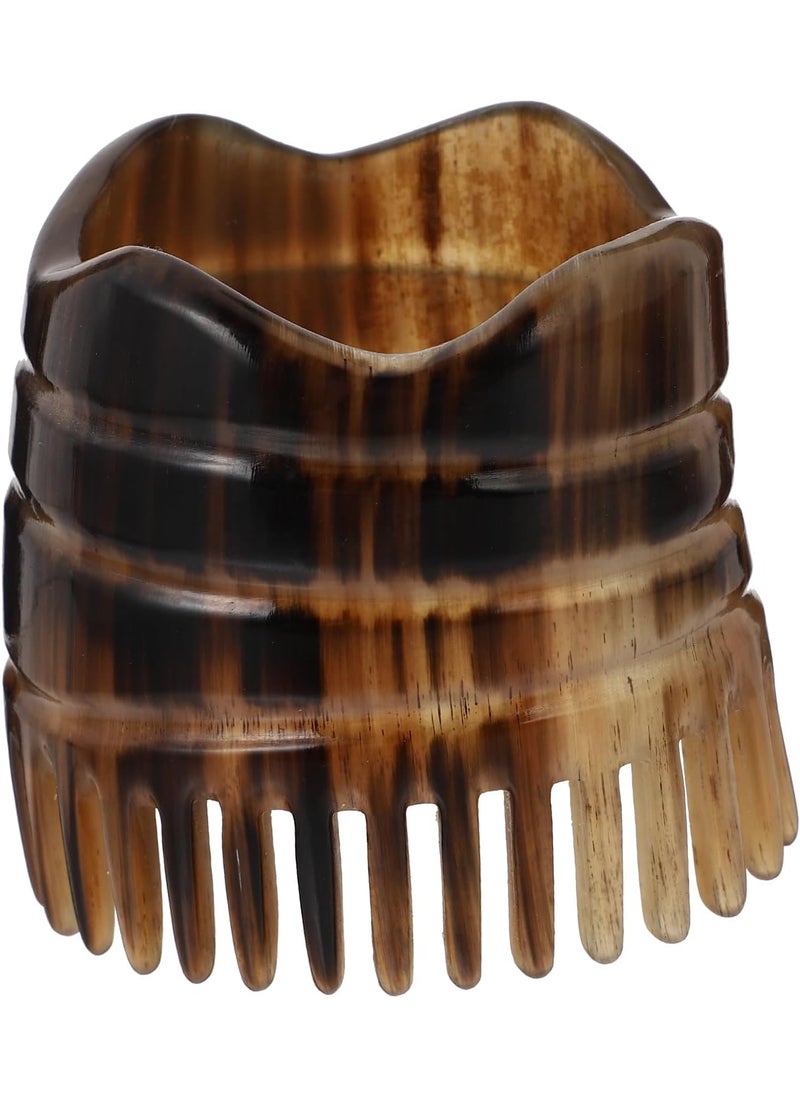 Healifty - Healifty Massage Tool Hair Scalp Massager Natural Bull Horn Detangling Brush Fine Teeth Massager Exfoliating Shampoo Brush Scalp Scrub Shower Scratcher Comb Scalp Massage Comb - Image 1