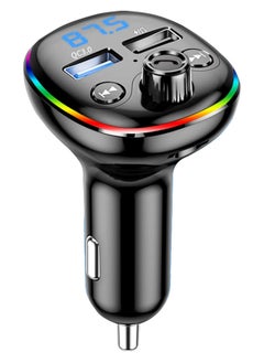 MR.SMART Car MP3 Music Player BT FM Transmitter Radio Receiver PD/USB Car Charger Hands-Free Calling Support U-Disk Playback Voltage Display  - Image 1