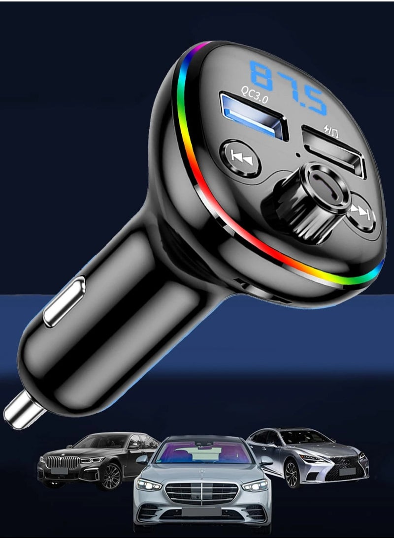 MR.SMART - Car MP3 Music Player BT FM Transmitter Radio Receiver PD/USB Car Charger Hands-Free Calling Support U-Disk Playback Voltage Display - Image 1