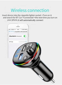 MR.SMART Car MP3 Music Player BT FM Transmitter Radio Receiver PD/USB Car Charger Hands-Free Calling Support U-Disk Playback Voltage Display  - Image 3