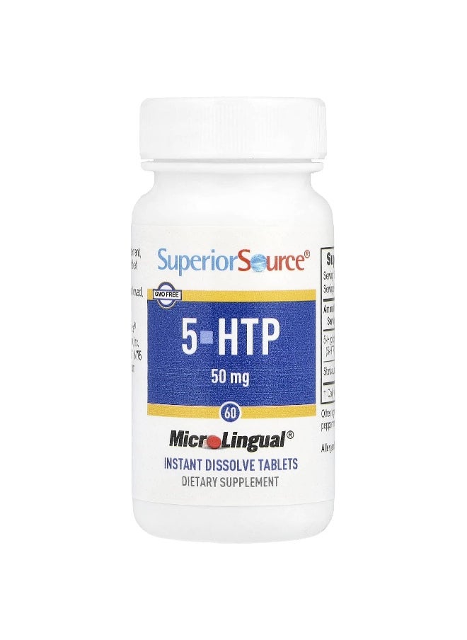 Superior Source Superior Source, 5-HTP, 50 mg, 60 MicroLingual® Instant Dissolve Tablets  - Image 3