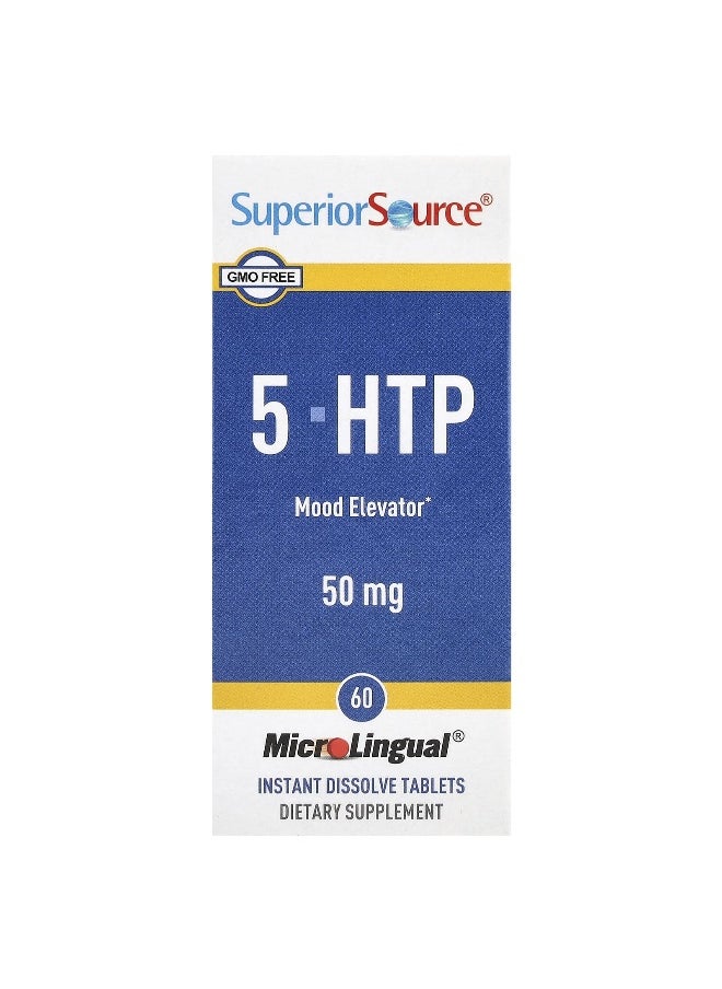Superior Source Superior Source, 5-HTP, 50 mg, 60 MicroLingual® Instant Dissolve Tablets  - Image 1