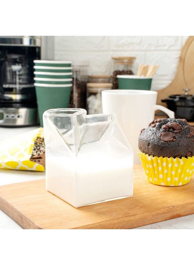 12 Ounce Glass Milk Carton 1 Reusable Milk Carton Creamer Durable Serve Cream Milk Or Juice Clear Glass Mini Milk Carton Dishwashersafe For Homes Or Restaurants - pzsku/Z0F3747B9397BCFDAC446Z/45/_/1686211727/7939d73c-d6e4-44c6-a020-8d3ec846e76e