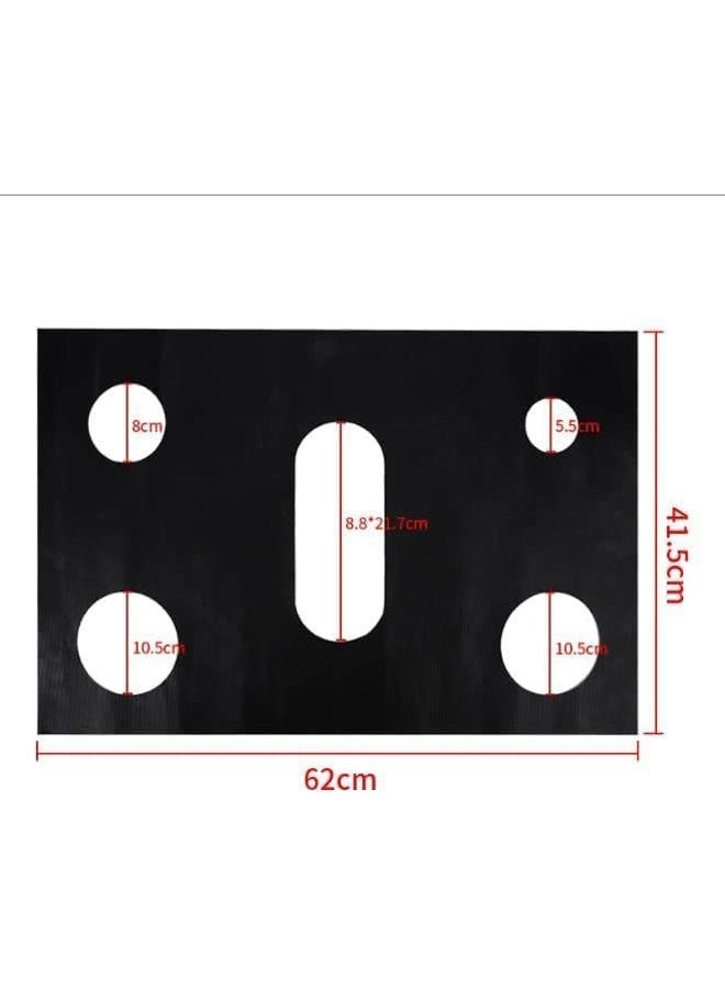 RUNZI Stove Cover, Stove Covers Reusable Gas Range Protectors for Samsung Gas Range, Reusable Gas Stove Burner Covers, Non-Stick Stove Liner (Black) - Image 2