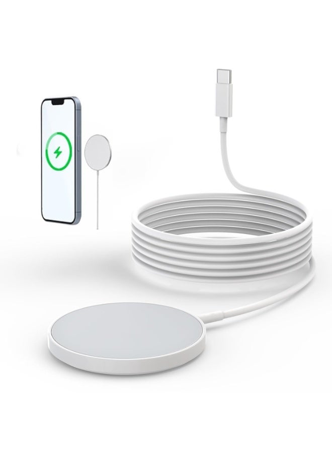 أثير شاحن MagSafe معتمد MFI UACK شحن سريع لاسلكي مغناطيسي USB C PD 15 وات متوافق مع iPhone 17/16/15 AirPods مناسب للاستخدام اليومي والهدايا والمنزل والمكتب - Image 1