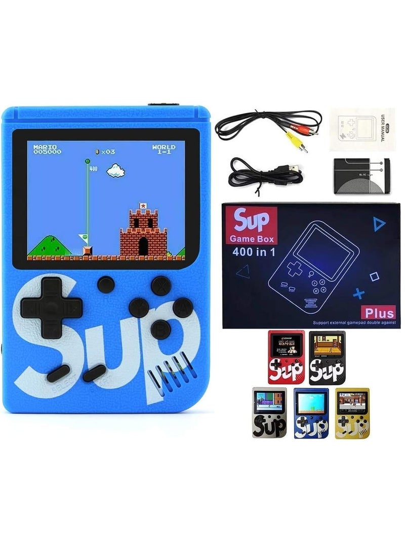 SUP Game Box Plus 400 in 1 Retro Games UPGRADED VERSION mini Portable Console Handheld Gift (Blue) - Image 1