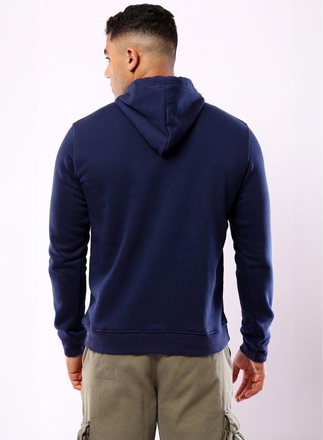 RAVIN Printed "Change" Long Sleeves Navy Blue Hoodie  - Image 3