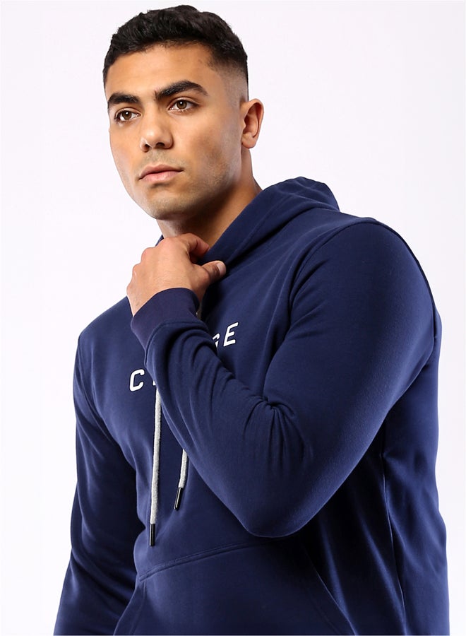 RAVIN Printed "Change" Long Sleeves Navy Blue Hoodie  - Image 4