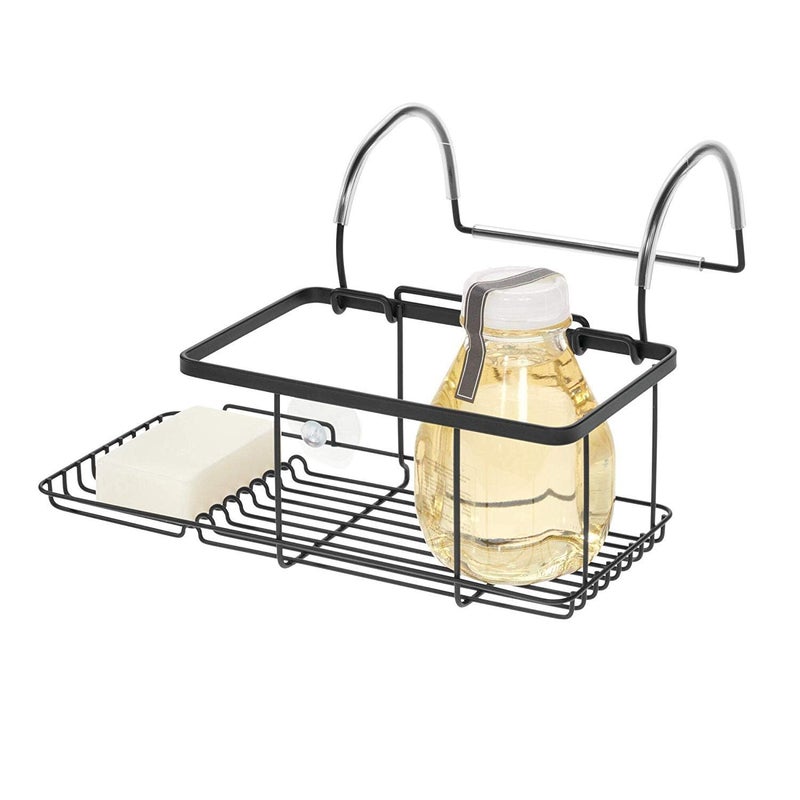 INDIAN DECOR 28180 Metal Over The Side Bathtub Caddy Basket for Master, Guest, Kid's Bathroom, 12.08" x 10.2" x 6.64", Bath  - Image 1