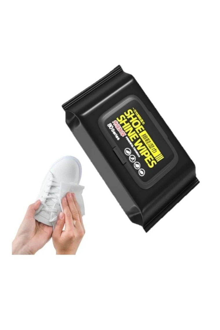 Generic Natural Sneaker & Shoe Cleaner Wipes - 1 Packs of 80 - Portable Sneakers Cleaner Shoe Wipes Quickly Remove Dirt & Stains - These Disposable - Image 1