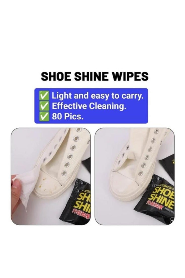 Generic Natural Sneaker & Shoe Cleaner Wipes - 1 Packs of 80 - Portable Sneakers Cleaner Shoe Wipes Quickly Remove Dirt & Stains - These Disposable - Image 2