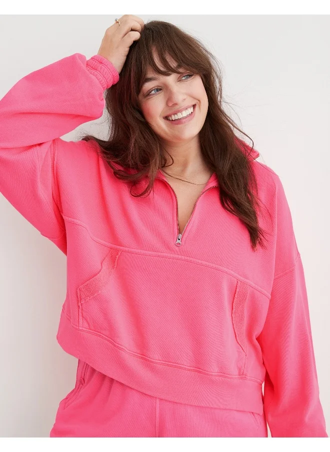 Aerie Zip Detail Sweatshirt