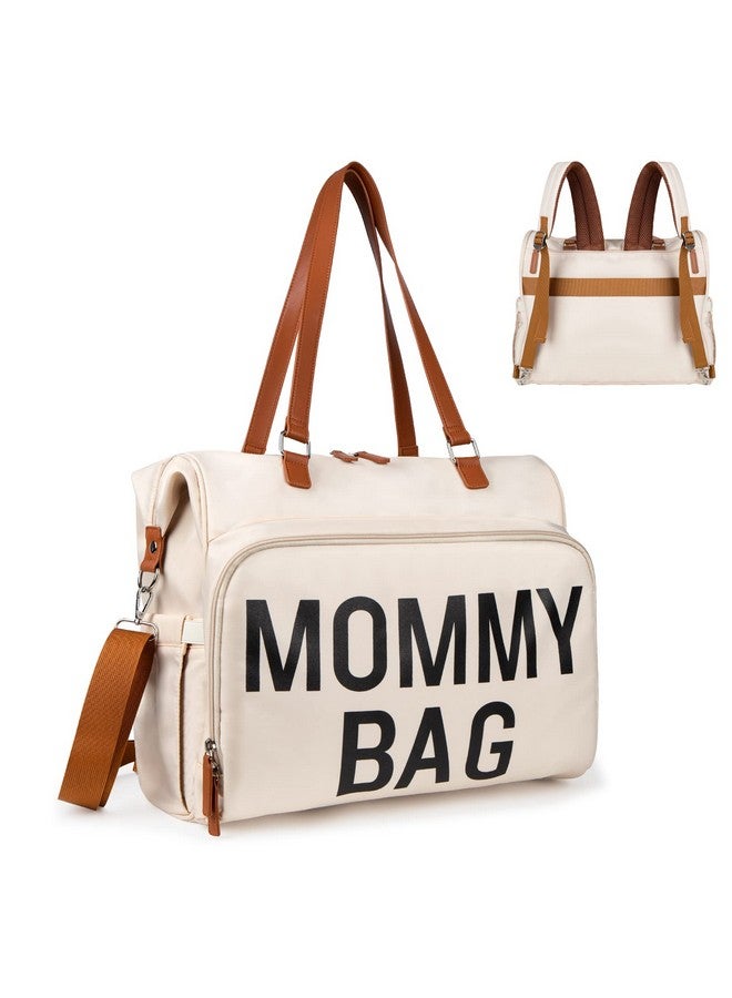 Pripher Mommy Bag For Hospital Diaper Bag Backpack & Tote With 14 Pockets For 2 Kids Large Waterproof Hospital Bags For Labor And Delivery Baby Travel Bag With 3 Insulated Pockets Creamy White  - Image 2