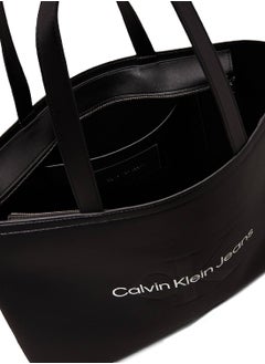Calvin Klein Jeans Women's  Large Tote Bag , Black - faux leather  - Image 4