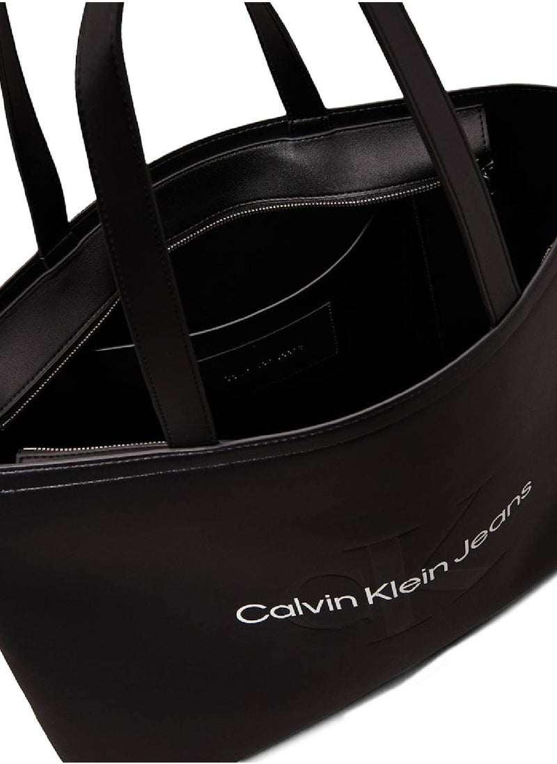 Calvin Klein Jeans Women's  Large Tote Bag , Black - faux leather  - Image 4