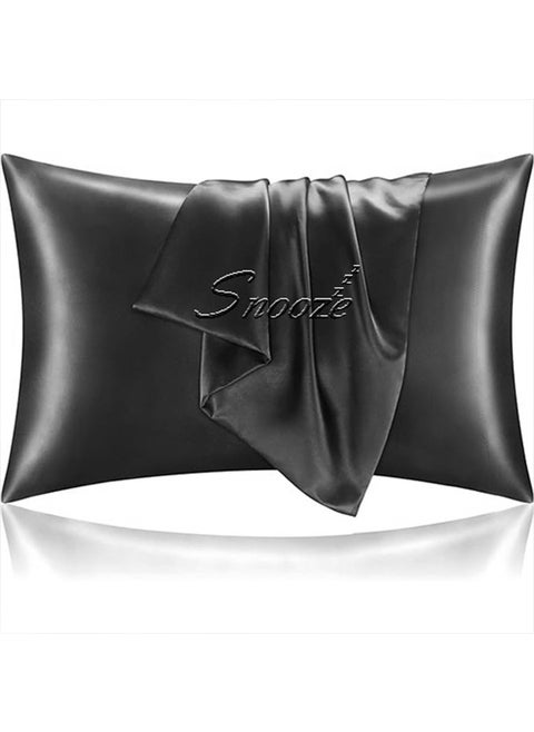 Snooze, Satin Pillowcase for Hair and Skin, 48*70 cm, black