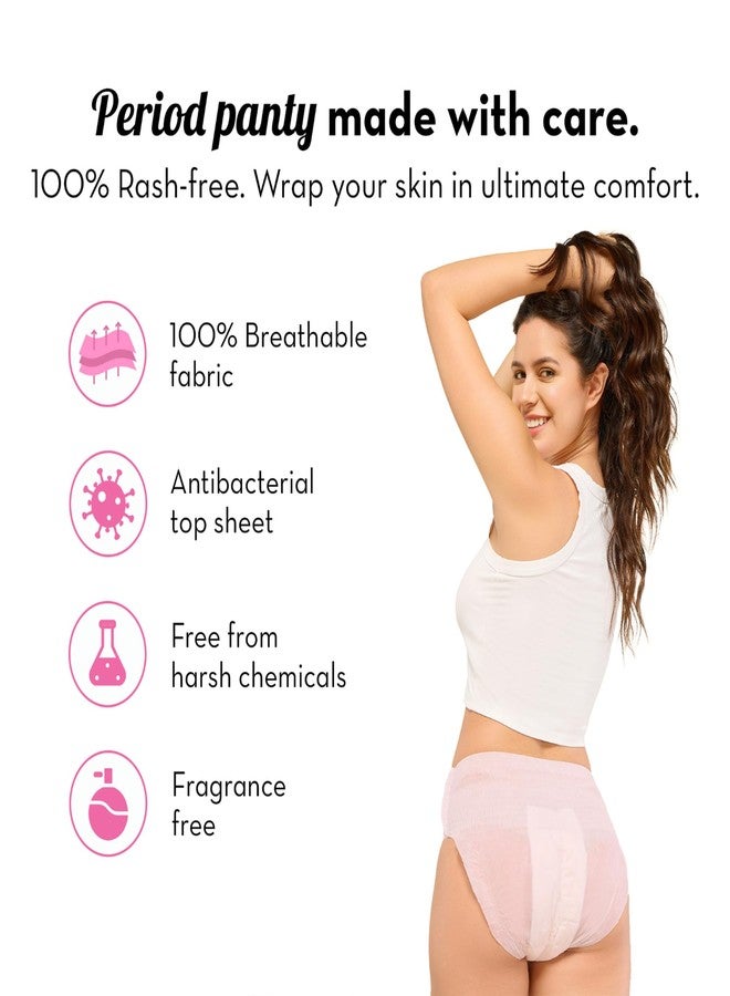Plush Comfort High Waist Disposable Period Panty for Girls Heavy Flow- 10 Pcs M/L (60-100cm) | Anti-Bacterial, Non-Bulky 12-Hr Protection | 360° Coverage 100% Rash-Free Period Panties - Image 5