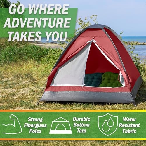 Wakeman 118 Person Camping Tent with Rain Fly and Carrying Bag - Lightweight Outdoor Pop Up Tents for Camping Essentials, Music Festivals, Backpacking, Hiking, or Beach Shelter by Wakeman Outdoors - Image 3